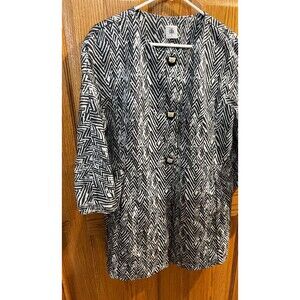 Cabi Size XL Abstract Jacket Stretch Knit